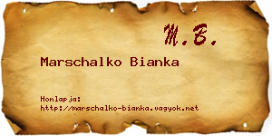Marschalko Bianka névjegykártya