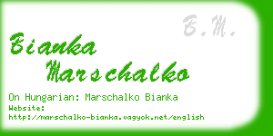 bianka marschalko business card